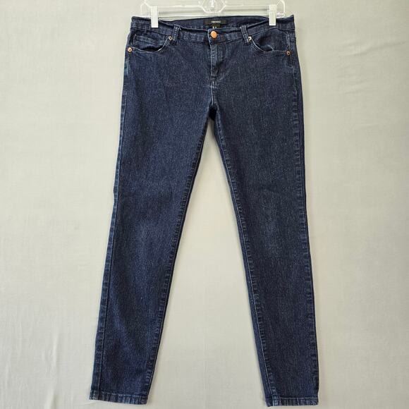 Forever21 Blue Skinny Jeans Stretch Dark Wash Denim Classic Zip Women's Size 29 - Picture 1 of 6